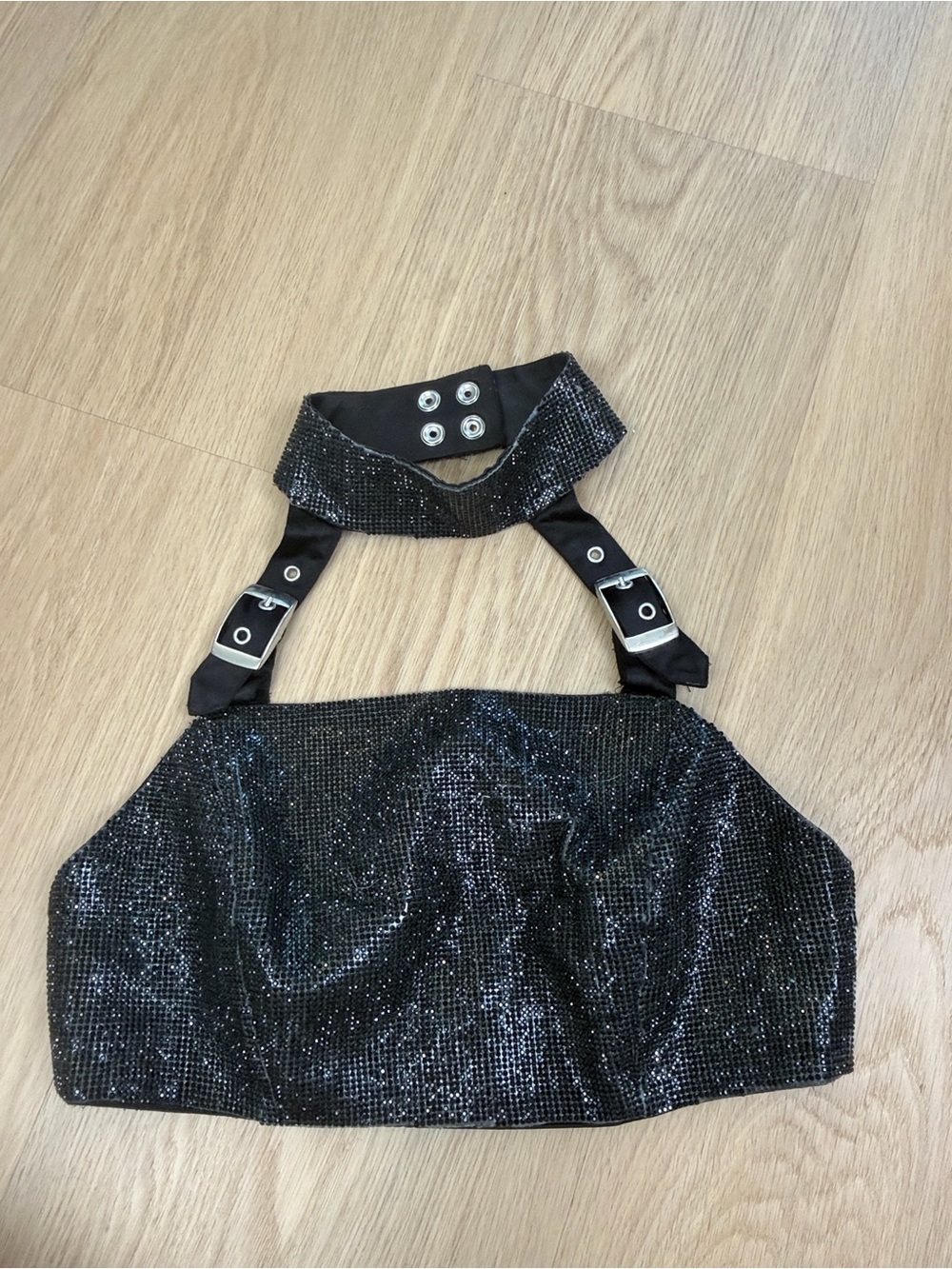Horoscopez Dolls Kill Crystal Embellished Buckle Halter S